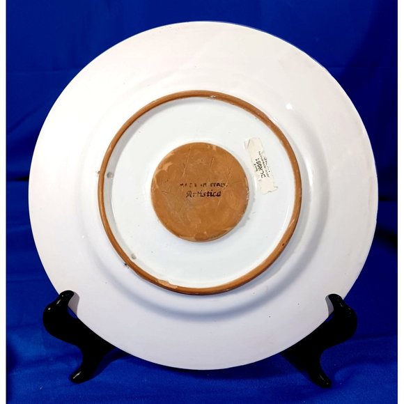 Artistica Deruta Italy Hand Painted Dinner Wall Hanging Italian Decor Plate Vtg - Picture 5 of 5